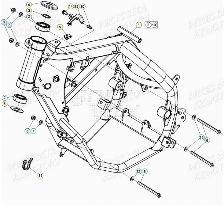 Chassis BETA BETA Motard SPORT 2T 50 (2020)