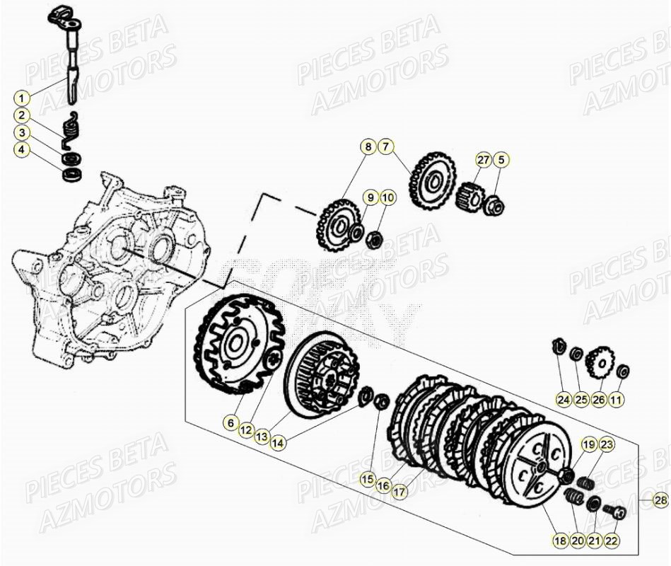 EMBRAYAGE BETA MOTARD SPORT 50 2T 20