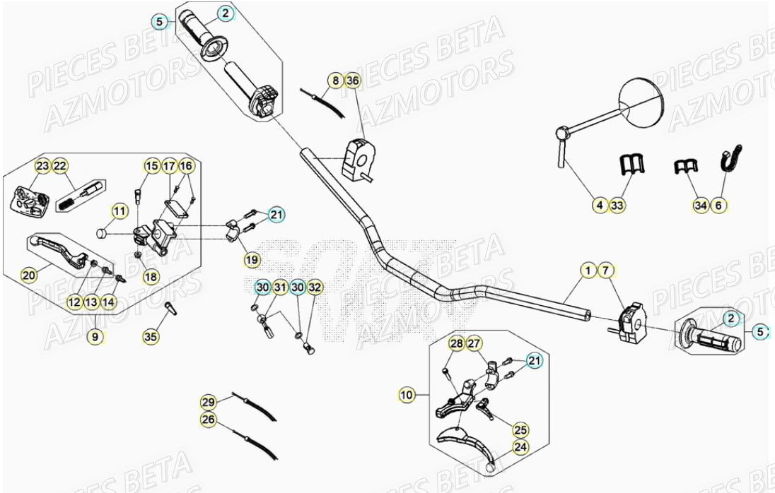 Guidon BETA BETA Motard SPORT 2T 50 (2020)