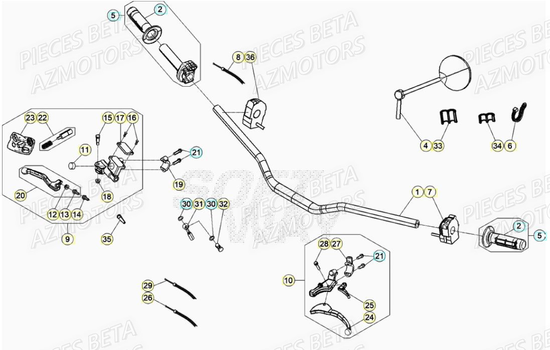 GUIDON pour MOTARD SPORT 50 2T 20