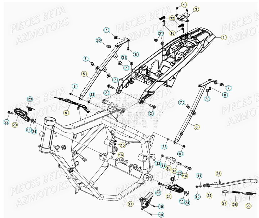 Accessoires Du Chassis BETA BETA Motard SPORT 2T 50 2021-2022