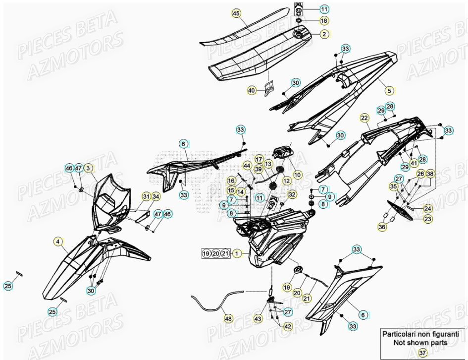 Carenages BETA BETA Motard SPORT 2T 50 2021-2022