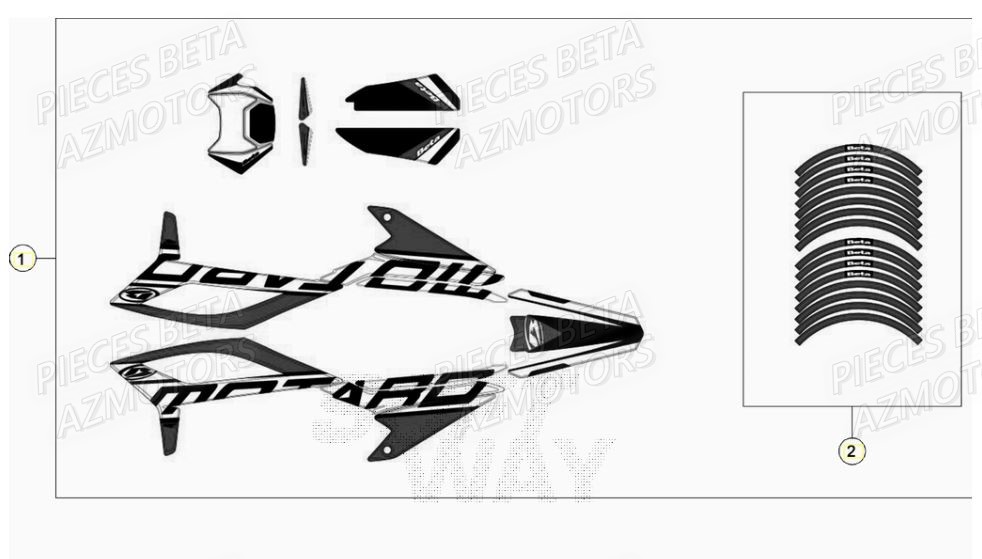 Decors BETA BETA Motard SPORT 2T 50 2021-2022