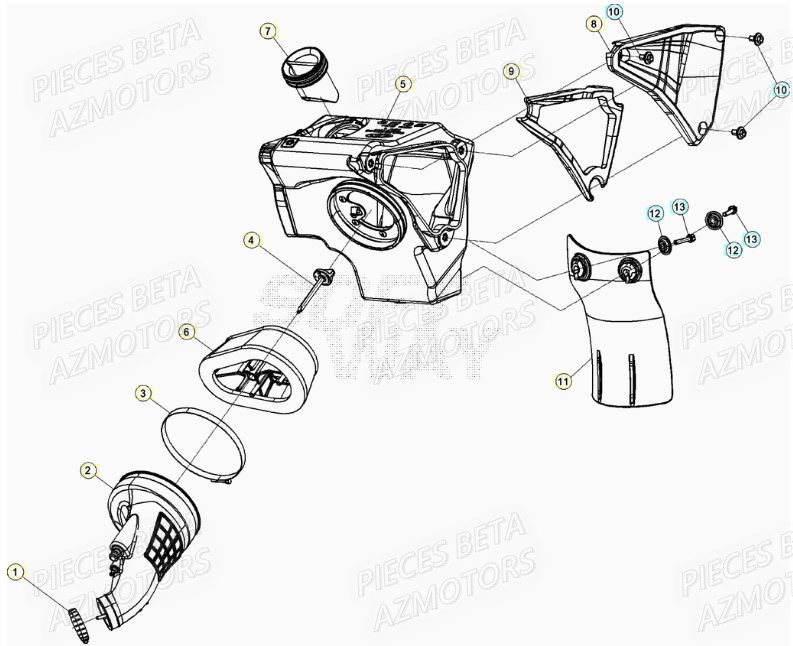 FILTRE A AIR BETA MOTARD SPORT 50 2T 21