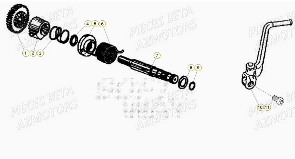 Kick Starter BETA BETA Motard SPORT 2T 50 2021-2022