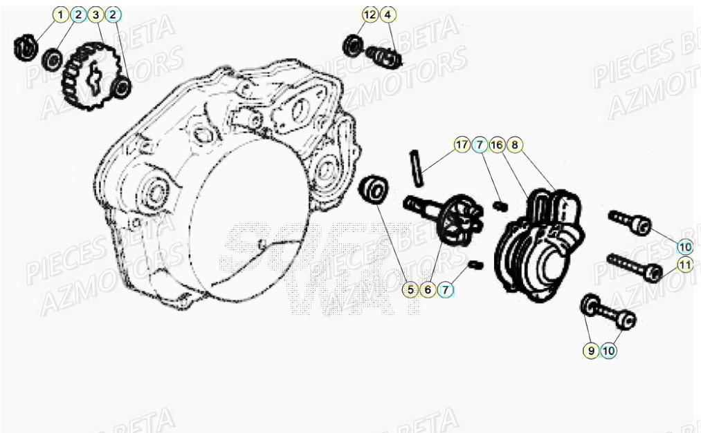 POMPE A EAU BETA MOTARD SPORT 50 2T 21