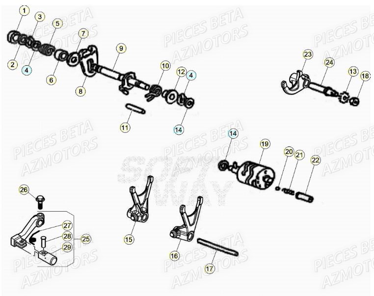 Selecteur De Vitesses BETA BETA Motard SPORT 2T 50 2021-2022