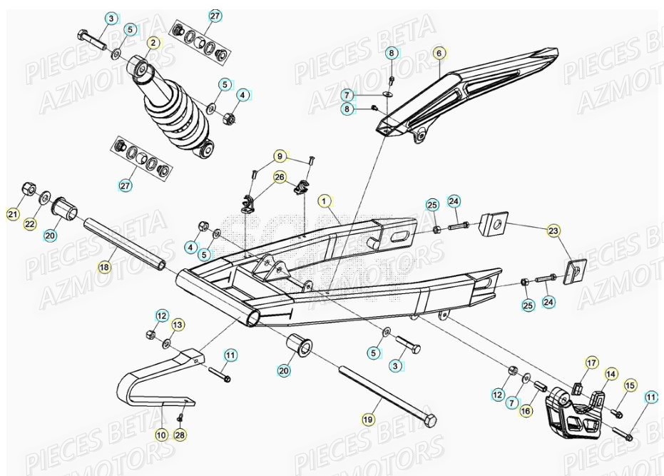 Suspension Arriere BETA BETA Motard SPORT 2T 50 2021-2022