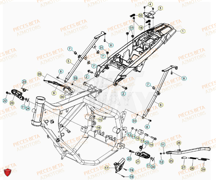 Accessoires Du Chassis BETA BETA Motard SPORT 2T 50 2023