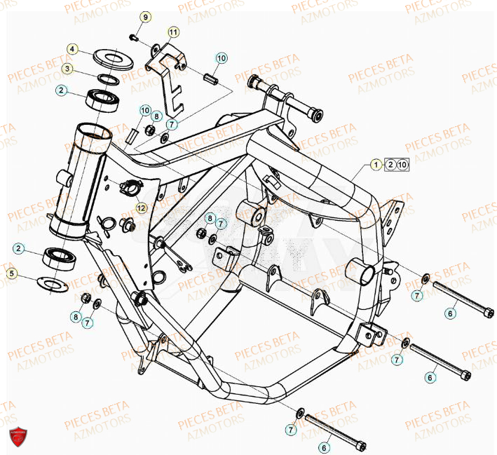 CHASSIS pour MOTARD SPORT 50 2T 23