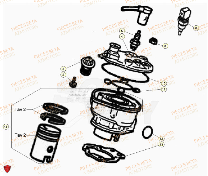 Cylindre BETA BETA Motard SPORT 2T 50 2023