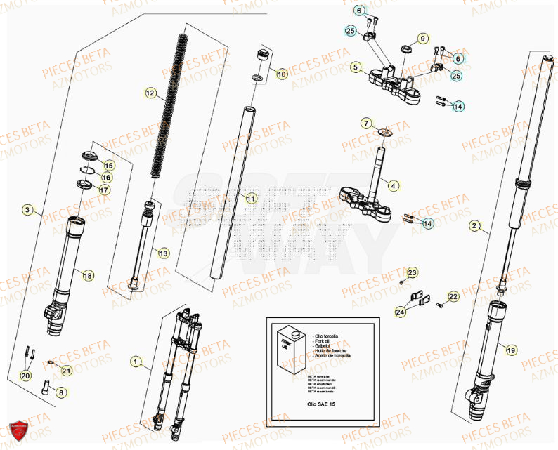 Fourche BETA BETA Motard SPORT 2T 50 2023