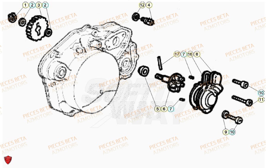 POMPE A EAU BETA MOTARD SPORT 50 2T 23