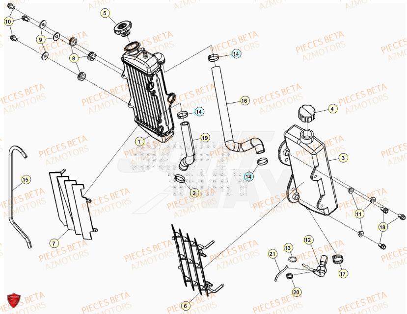 Radiateur BETA BETA Motard SPORT 2T 50 2023