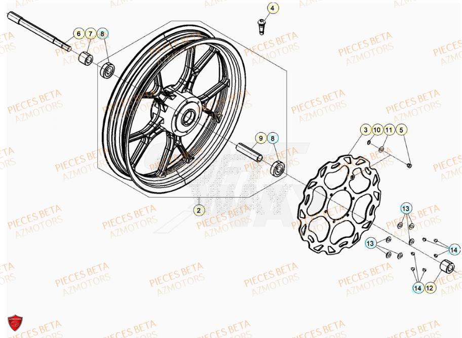 ROUE_AVANT BETA BETA Motard SPORT 2T 50 2023