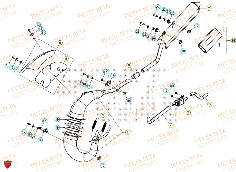 ECHAPPEMENT pour MOTARD SPORT LS 24