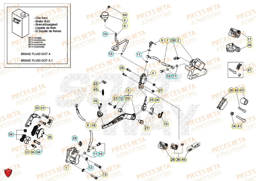 Freins BETA BETA Motard SPORT 2T 50 LS 2024