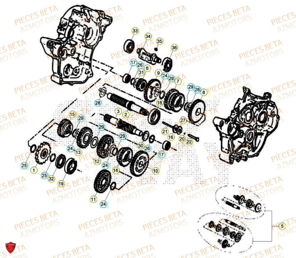 Transmission BETA BETA Motard SPORT 2T 50 LS 2024