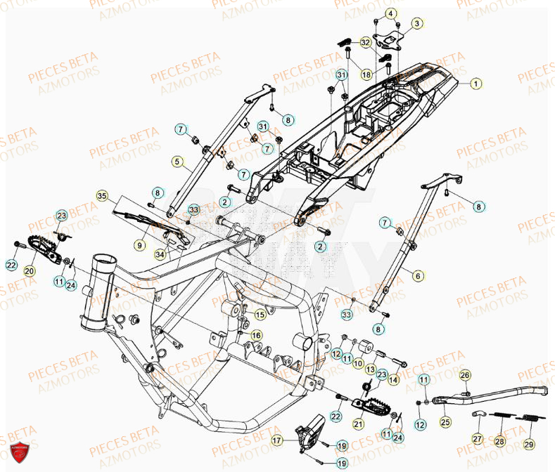 Accessoires Du Chassis BETA BETA Motard TRACK 2T 50 2023