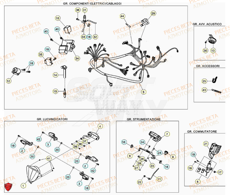 Equipement Electrique BETA BETA Motard TRACK 2T 50 2023