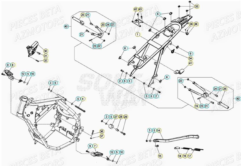 Accessoires Du Chassis BETA BETA Motard TRACK 2T 50 (2020)
