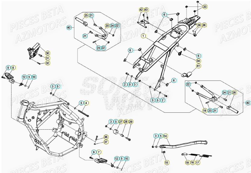 ACCESSOIRES_DU_CHASSIS BETA BETA Motard TRACK 2T 50 (2020)