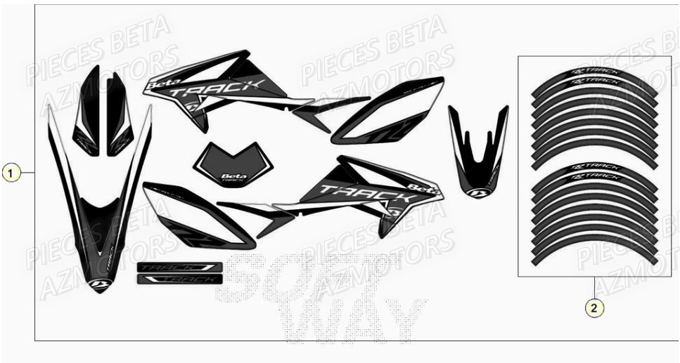 Decors BETA BETA Motard TRACK 2T 50 (2020)