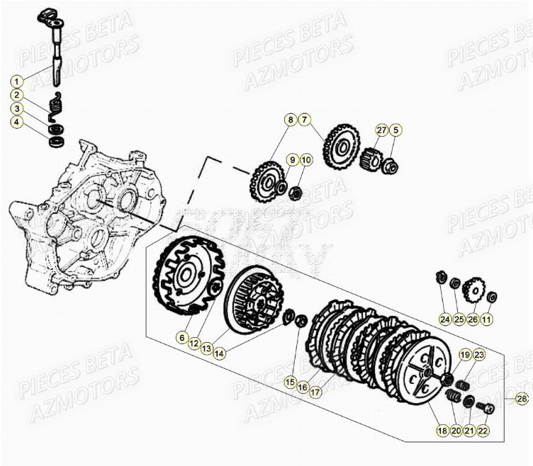 Embrayage BETA BETA Motard TRACK 2T 50 (2020)