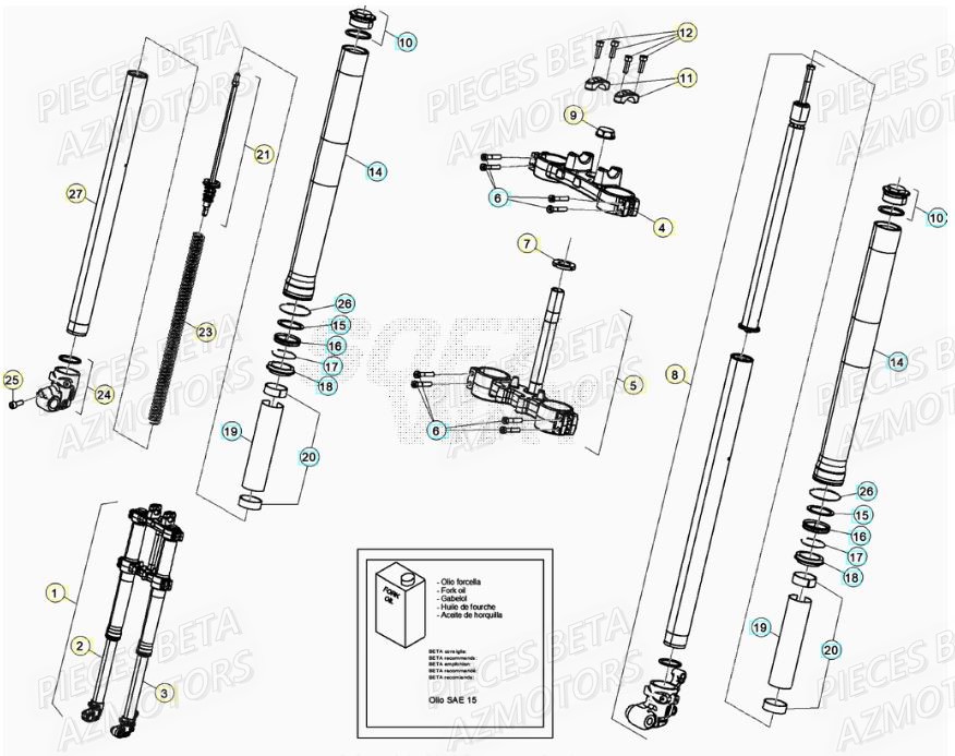 Fourche BETA BETA Motard TRACK 2T 50 (2020)