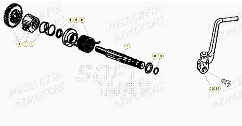 KICK STARTER BETA MOTARD TRACK 50 2T 20