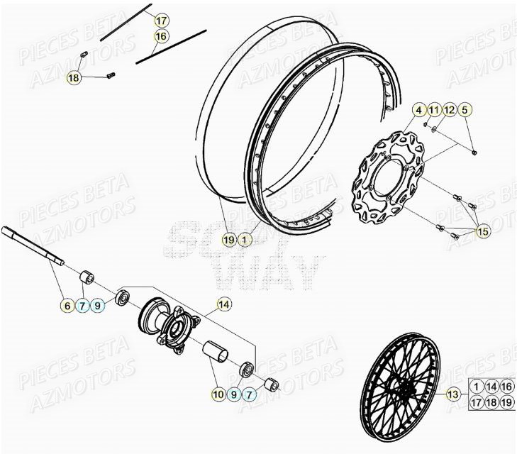 Roue Avant BETA BETA Motard TRACK 2T 50 (2020)