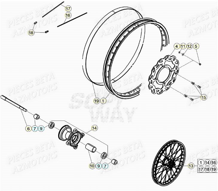 ROUE_AVANT BETA BETA Motard TRACK 2T 50 (2020)