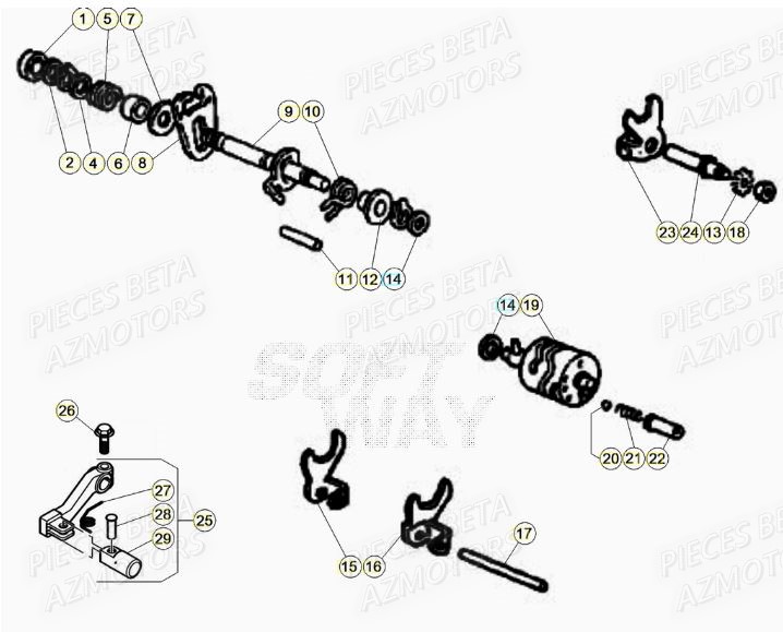 Selecteur De Vitesses BETA BETA Motard TRACK 2T 50 (2020)