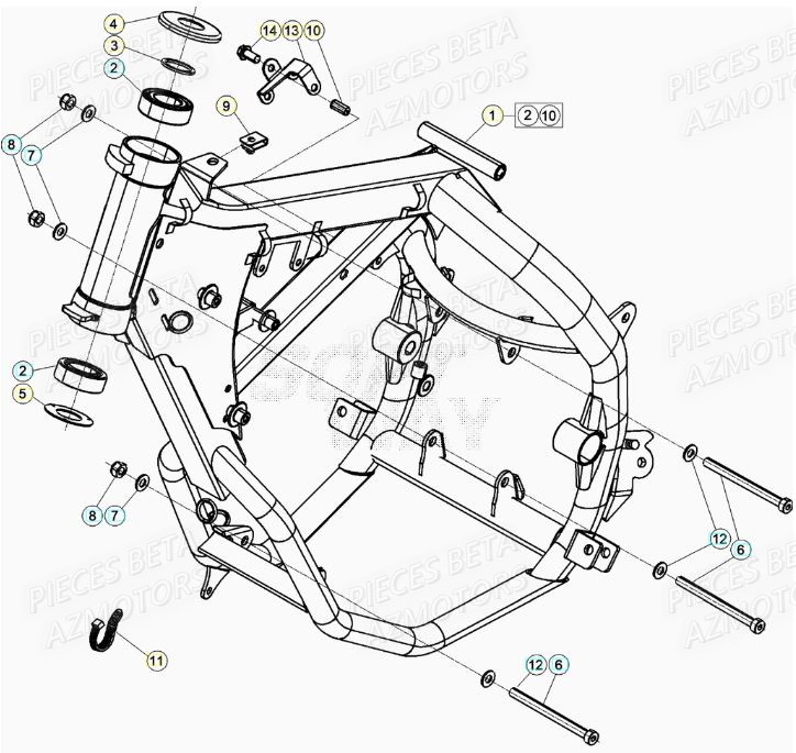 CHASSIS pour MOTARD TRACK 50 R 20