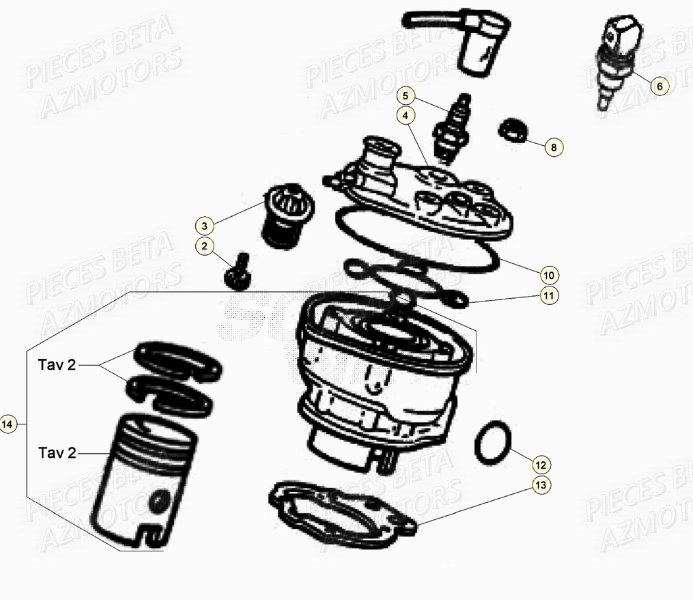 Cylindre BETA BETA Motard TRACK R 2T 50 (2020)