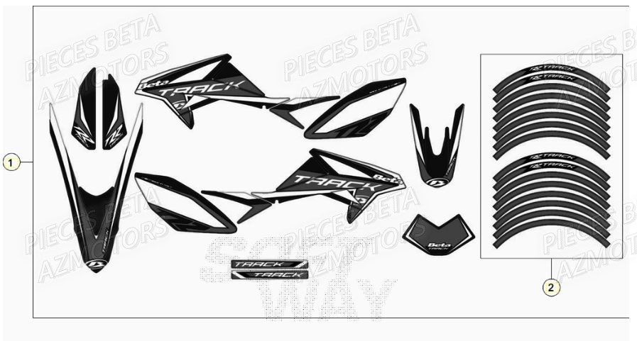 Decors BETA BETA Motard TRACK R 2T 50 (2020)