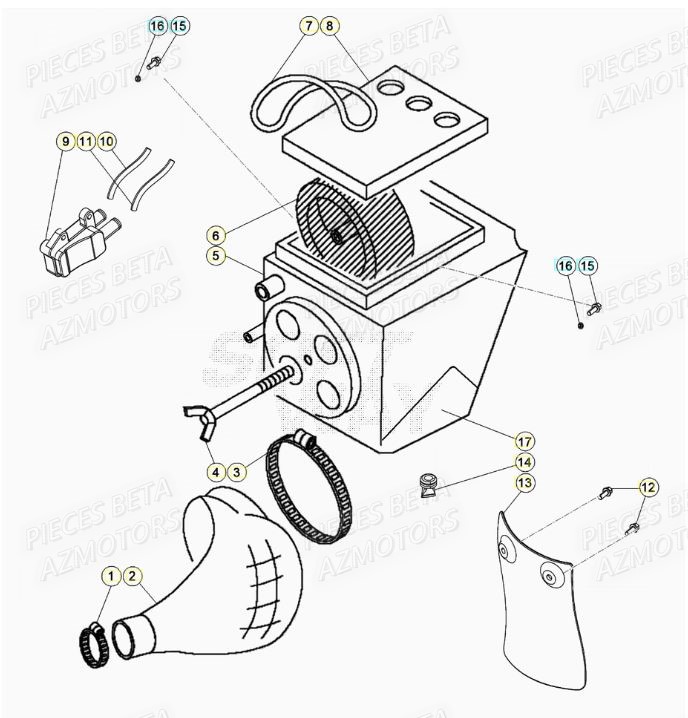 Filtre A Air BETA BETA Motard TRACK R 2T 50 (2020)