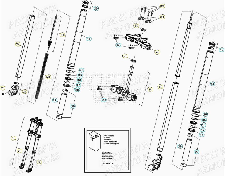 Fourche BETA BETA Motard TRACK R 2T 50 (2020)