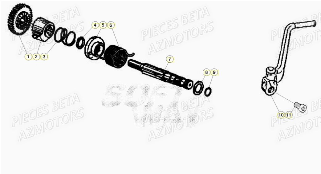 Kick Starter BETA BETA Motard TRACK R 2T 50 (2020)