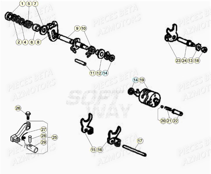 Selecteur De Vitesses BETA BETA Motard TRACK R 2T 50 (2020)