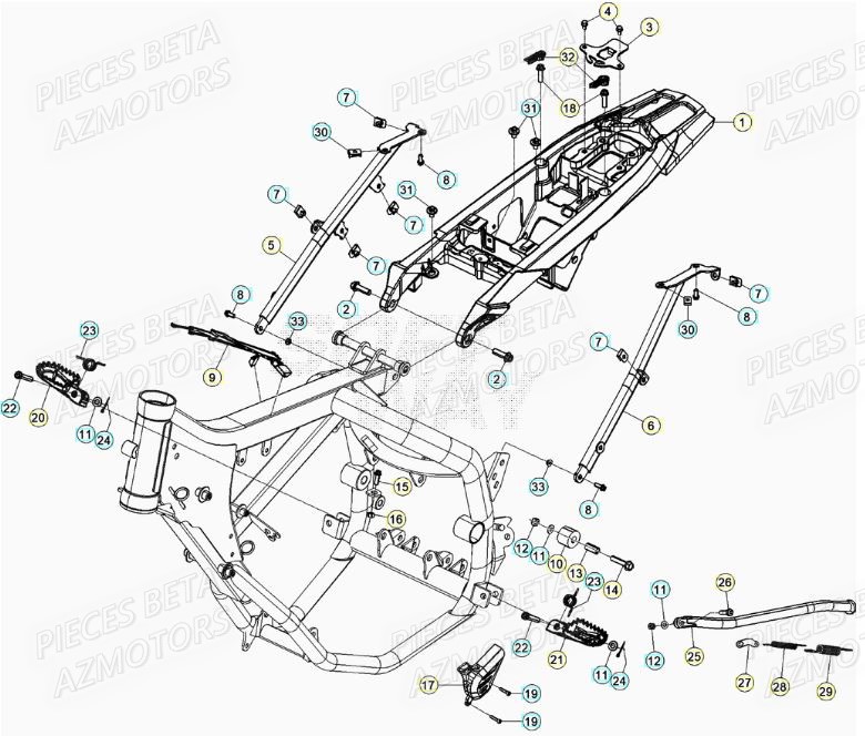 ACCESSOIRES_DU_CHASSIS BETA BETA Motard TRACK 2T 50 2021-2022