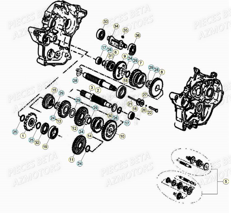 Boite A Vitesses BETA BETA Motard TRACK 2T 50 2021-2022