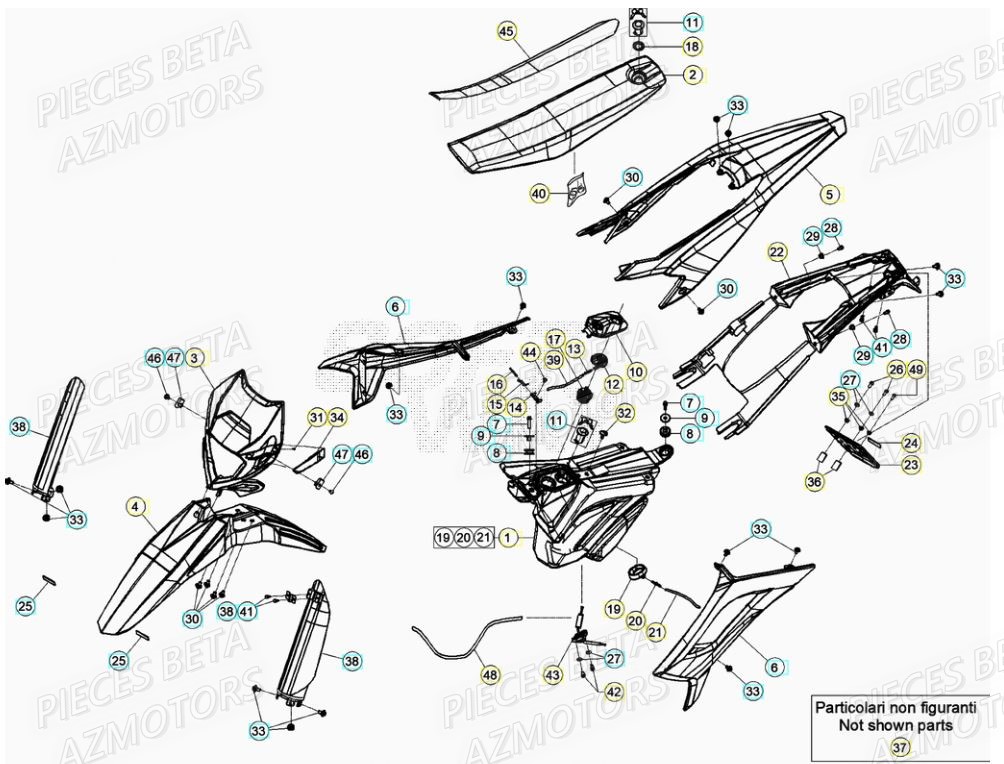 CARENAGES pour MOTARD TRACK 50 R 21