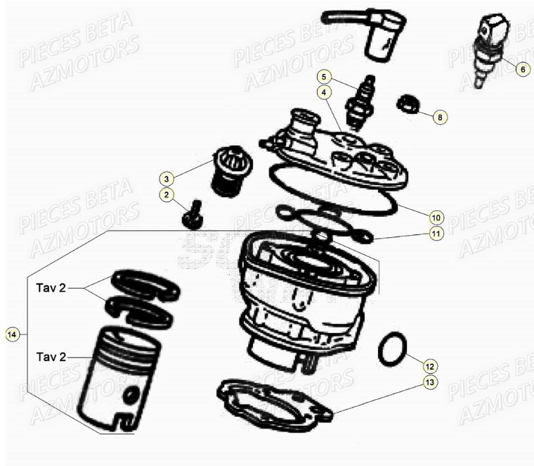 Cylindre BETA BETA Motard TRACK 2T 50 2021-2022