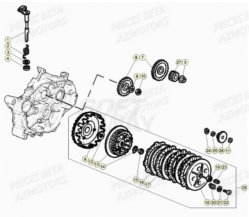 Embrayage BETA BETA Motard TRACK 2T 50 2021-2022