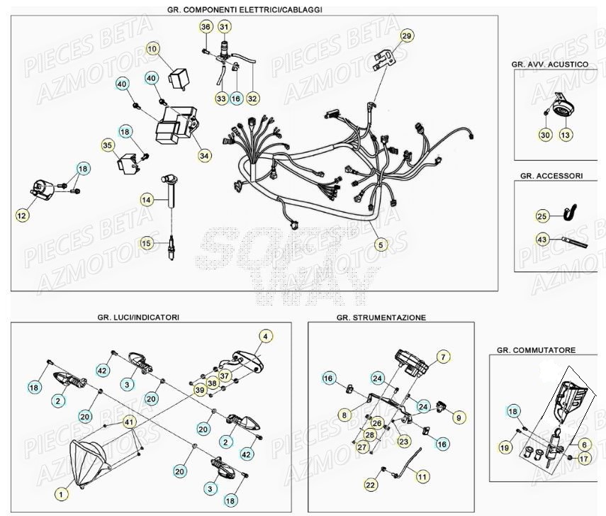 Equipement Electrique BETA BETA Motard TRACK 2T 50 2021-2022