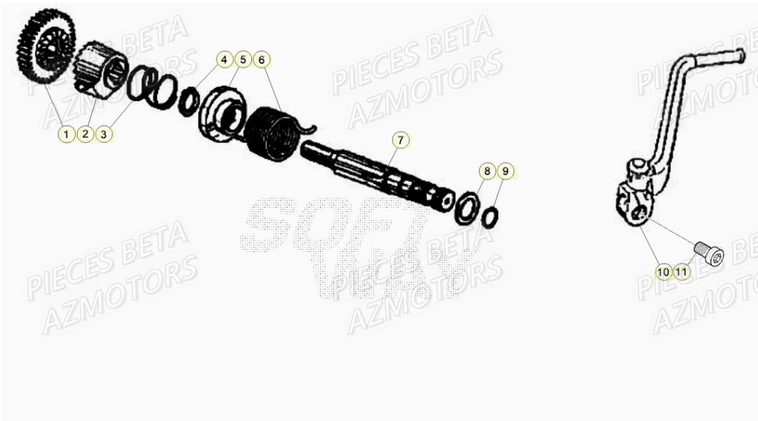 KICK STARTER BETA MOTARD TRACK 50 R 21