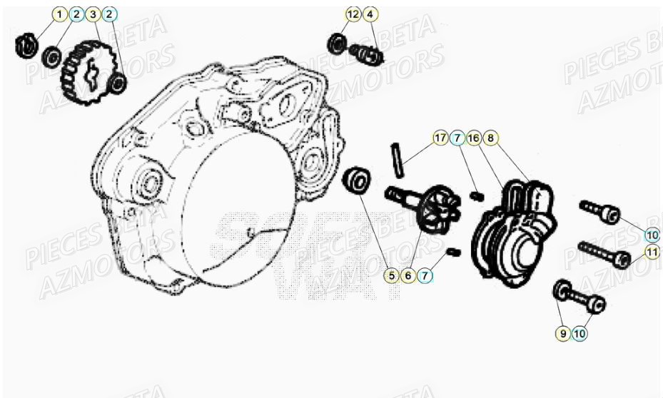 POMPE_A_EAU BETA BETA Motard TRACK 2T 50 2021-2022