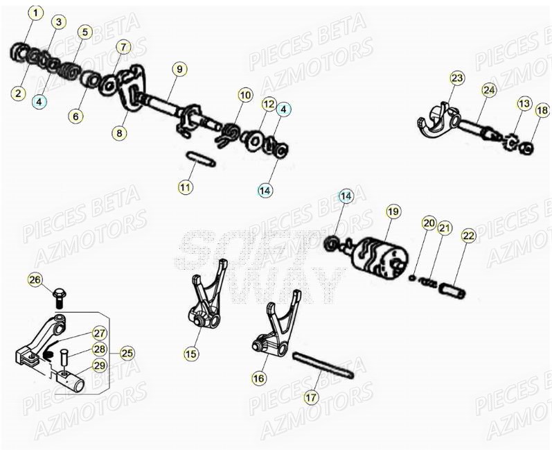 Selecteur De Vitesses BETA BETA Motard TRACK 2T 50 2021-2022
