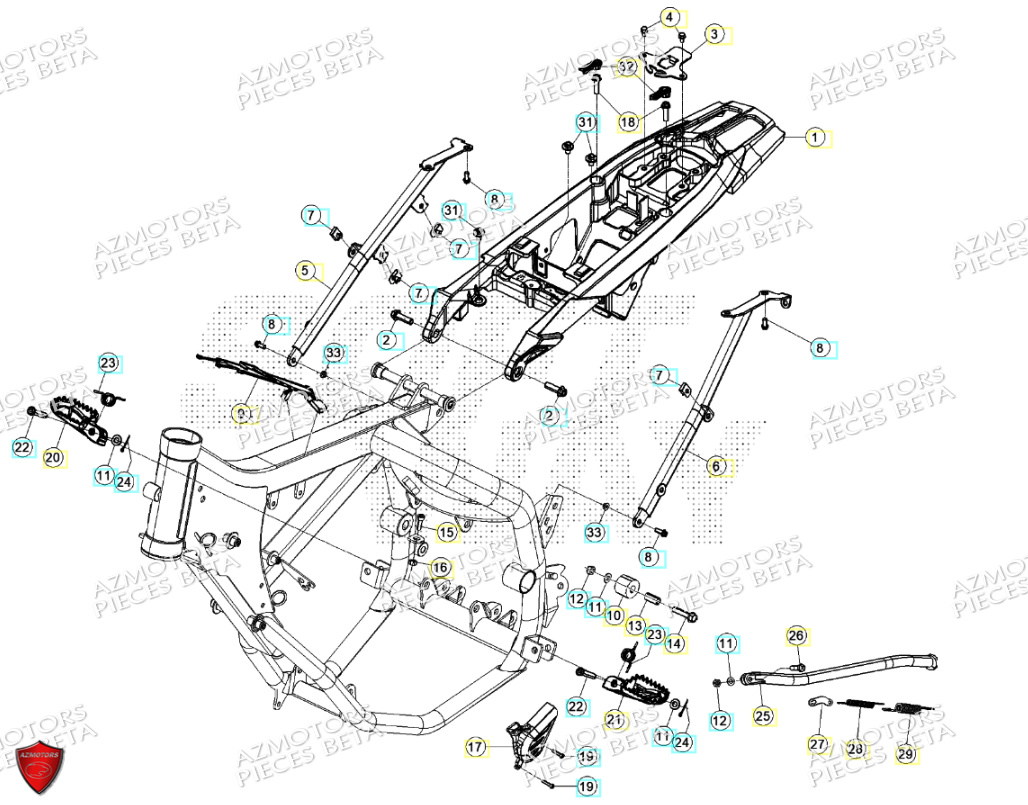 Accessoires Du Chassis BETA BETA Motard TRACK BLUE 2T 50 2024
